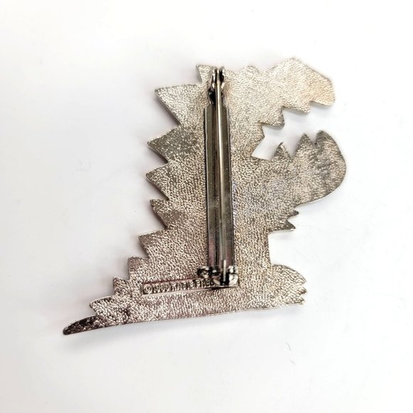 Vintage Seven Pin Brooch Lot Round Rabbit Dinosaur Jupiter Cook 1970s CT525 - Picture 9 of 16